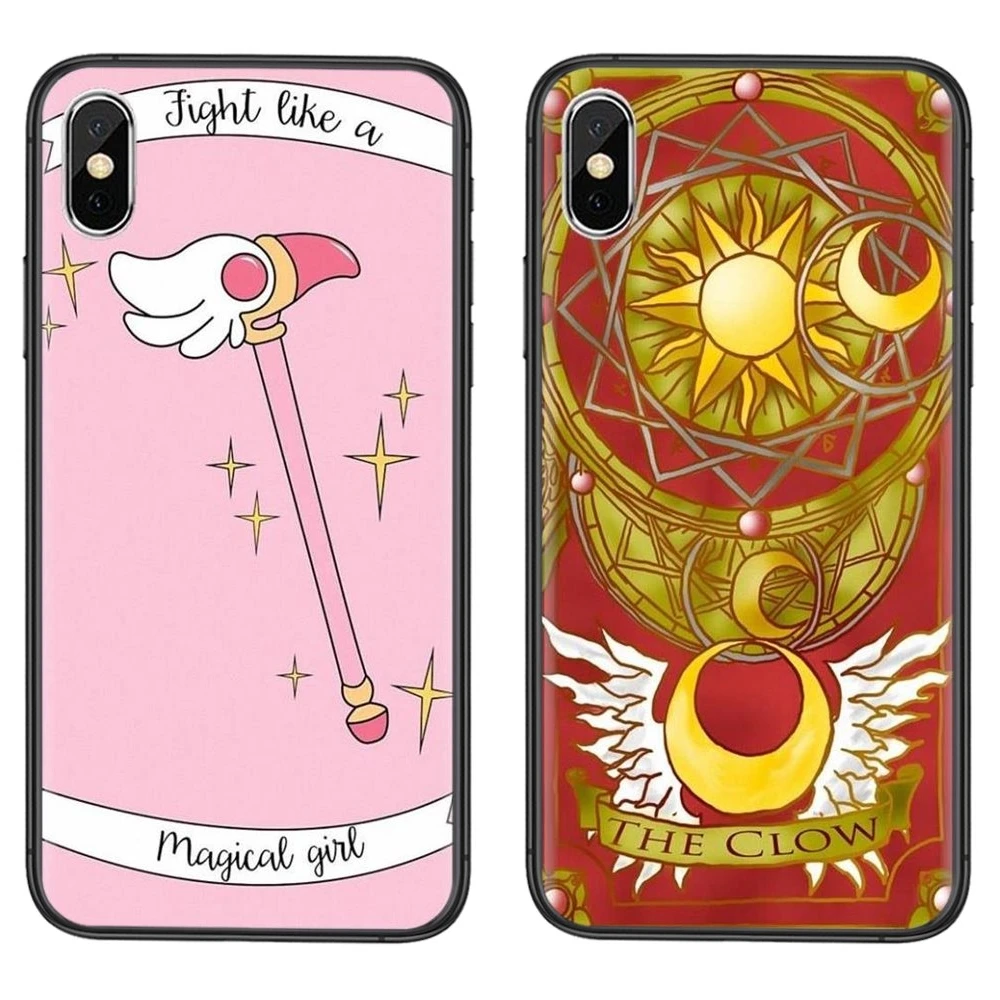 Для Samsung Galaxy S30 S21 S20 Fe S10 S10E S9 S8 S7 S6 Edge Lite Plus ультра низкая цена Cardcaptor Sakura Classic Black Back |