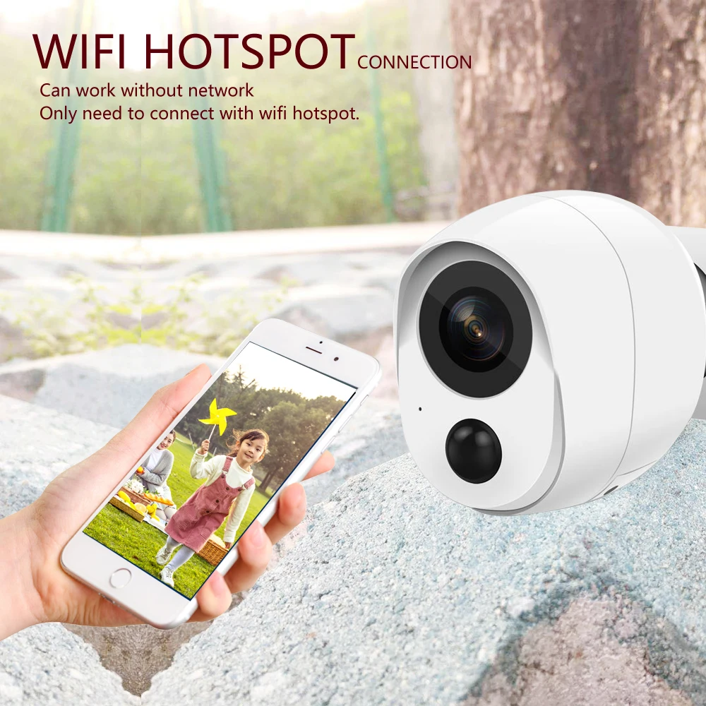 IP камера с разрешением 1080p 2mp беспроводная охранная IP-камера, поддержка карты SD, WiFi, мегапиксельная, наружная, водонепроницаемая, инфракрасная подсветка, HD ONVIF CCTV домашняя камера