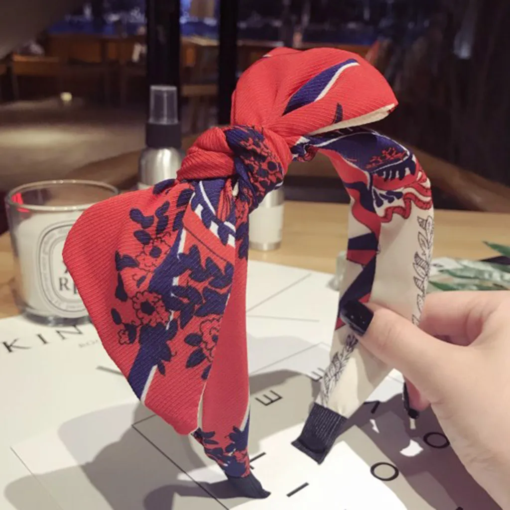 Женская повязка на голову с бантом бархатная перехлёстом в богемном стиле 2019| |