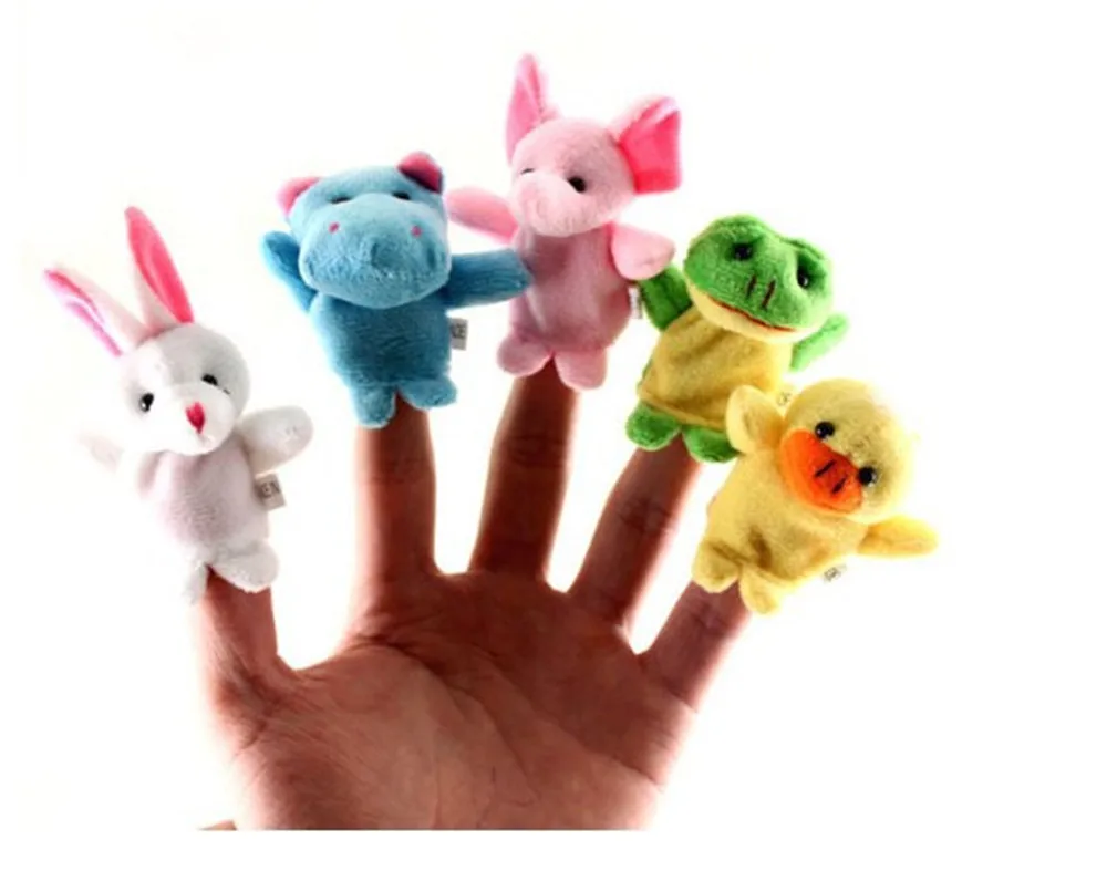 Baby Plush Toy Different Cartoon Animal/Family Velvet Finger Puppet For Kids Play Storytelling Dolls Educational Hand | Игрушки и хобби
