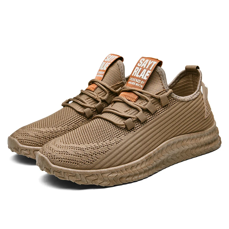 VESONAL, дышащие весенне-летние новые кроссовки Flyknit, мужская обувь, повседневная удобная мужская обувь, прогулочная обувь