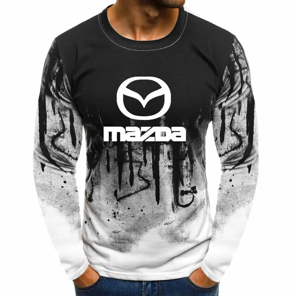 

Gradient O neck pullover Sweatshirts for Mazda Motors Car Logo Printed Casual Cotton Men Hoodies Hip Hop Harajuku Men Clothing l