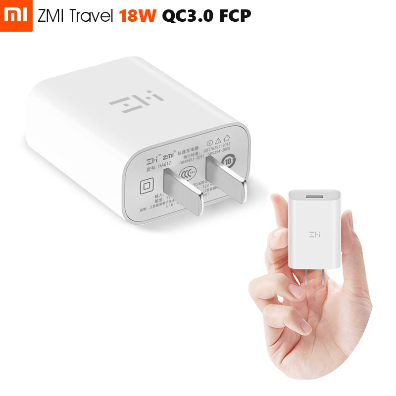 Оригинальное портативное зарядное устройство Xiaomi ZMI 18 Вт Max QC3.0 FCP [5V2A для iOS] Милая Мини-зарядка с умным выходом 9 В = 2 а/12 В = 1,5 А/5 В = 2,4 А