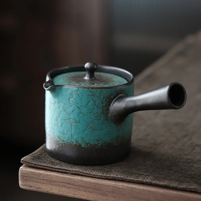

Ceramic kyusu teapot green traditional chinese tea pot 200ml