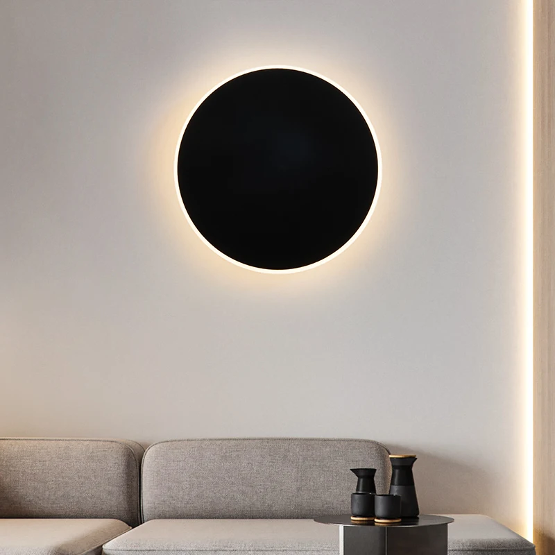 

Postmodern Eclipse LED Indoor Wall Lamps Bedroom Bedside Sconce For Home Stairs Lighting Bathroom Novelty Light Kitchen Fixture