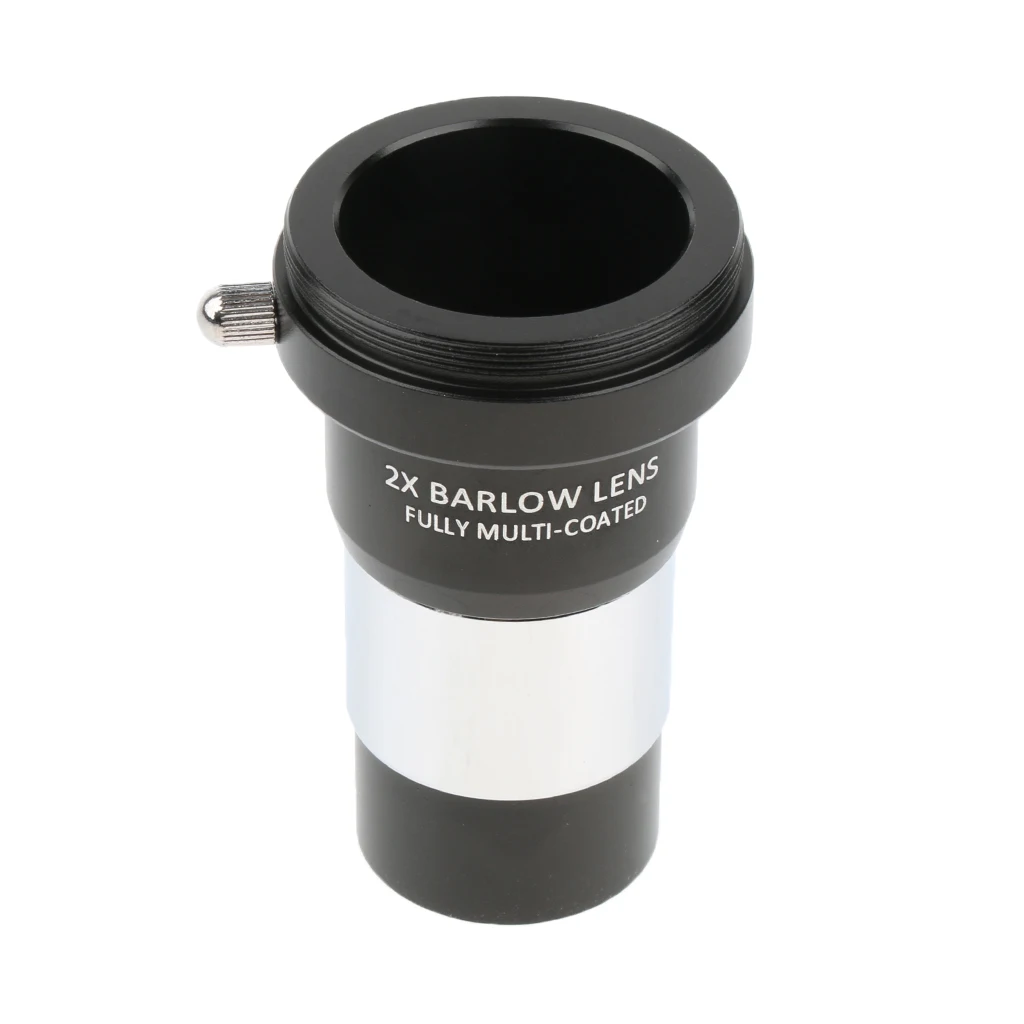 

Объектив Барлоу 1,25 дюйма, металлический переходник с 2-кратным увеличением, для стандартного окуляра телескопа 1,25 дюйма/31,75 мм, черный + сере...