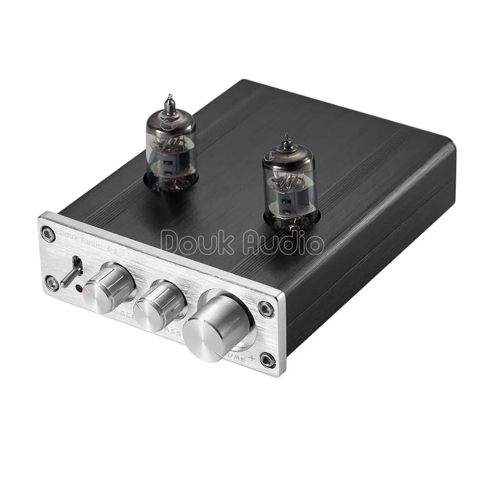 Nobsound HiFi 6J2 вакуумный ламповый предусилитель стерео ламповый предусилитель цифровой с высоким и басовым контролем тона - Цвет: Серебристый