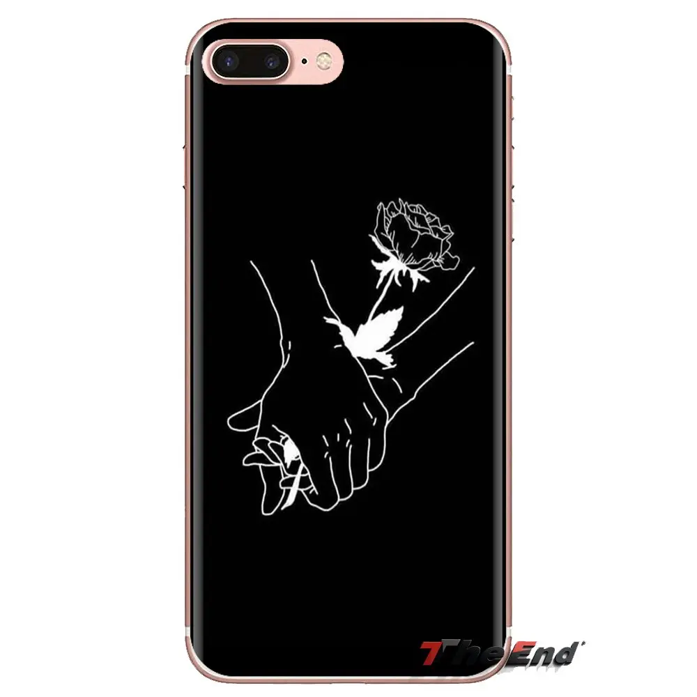 beautiful black white Rose flower Silicone Bag Case For Xiaomi Mi4 Mi5 Mi5S Mi6 Mi A1 A2 5X 6X 8 9 Lite SE Pro Max Mix 2 3 2S |