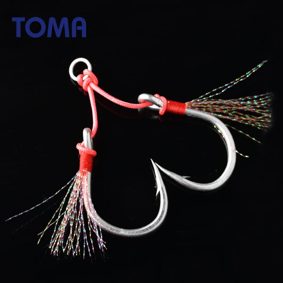 TOMA 2 комплекта рыболовные Свинцовые джиг Крючки из высокоуглеродистой стали