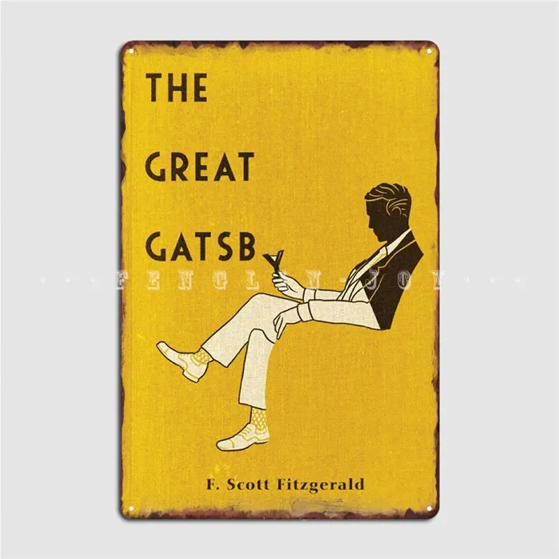 

The Great Gatsby обложка книги плакат металлическая табличка настенная фотокартина забавная барная пещера жестяной знак плакат