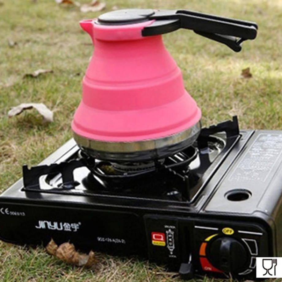 1.5L силиконовый чайник для воды складной горшок Кемпинг путешествия Туризм