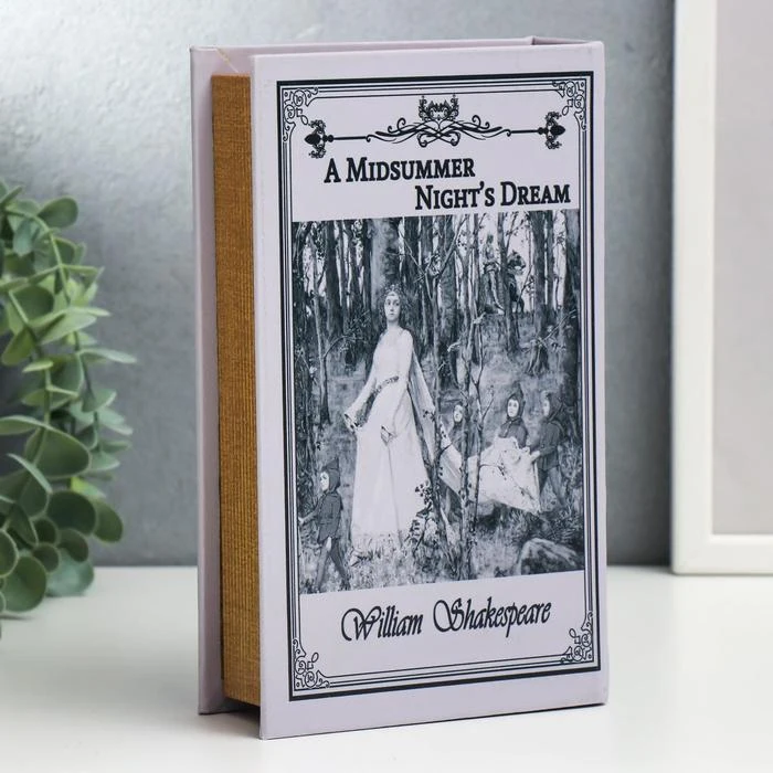 Safebook деревянная кожзаменитель A Midsummer Nights Dream. William Shakespeare 21x13x5 см 5860279 сейф-книга Скрытые сейфы Домашний декор Декорация.