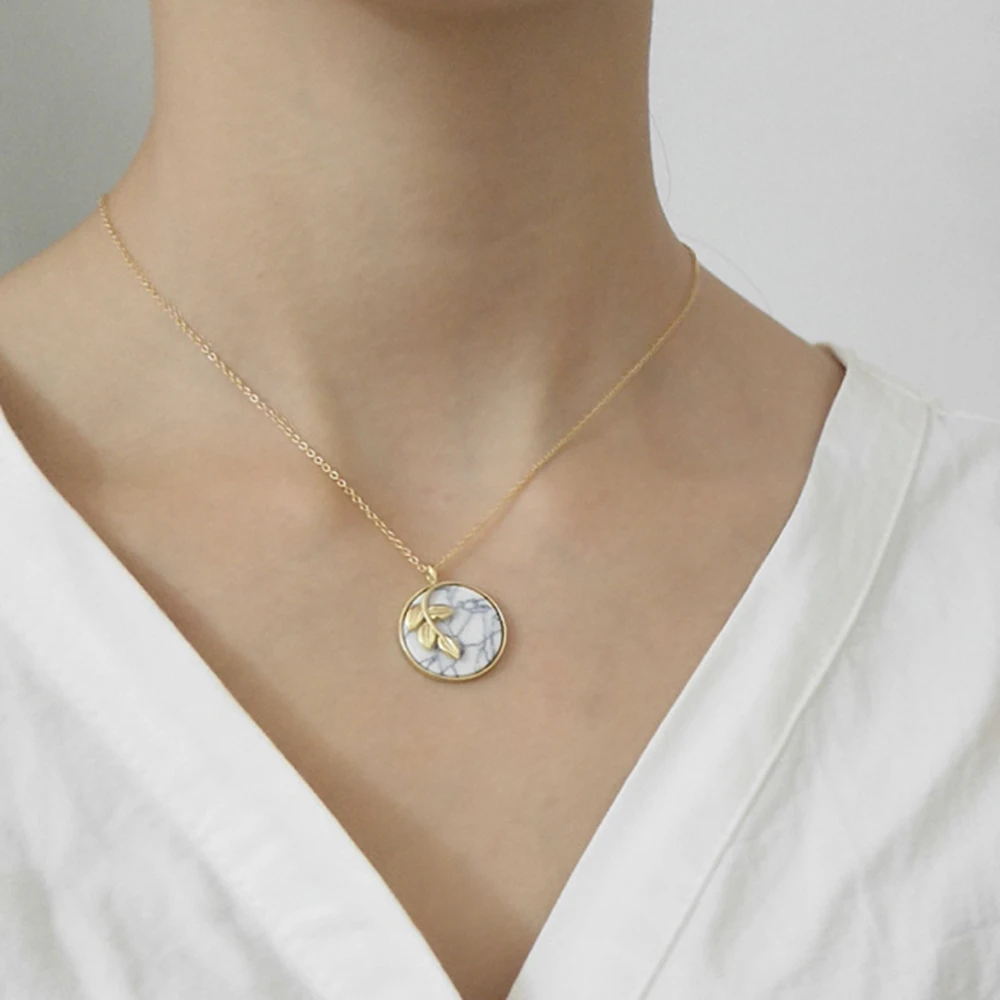 Женская круглая подвеска из серебра 925 пробы исцеляющая Чара с листочками дерева