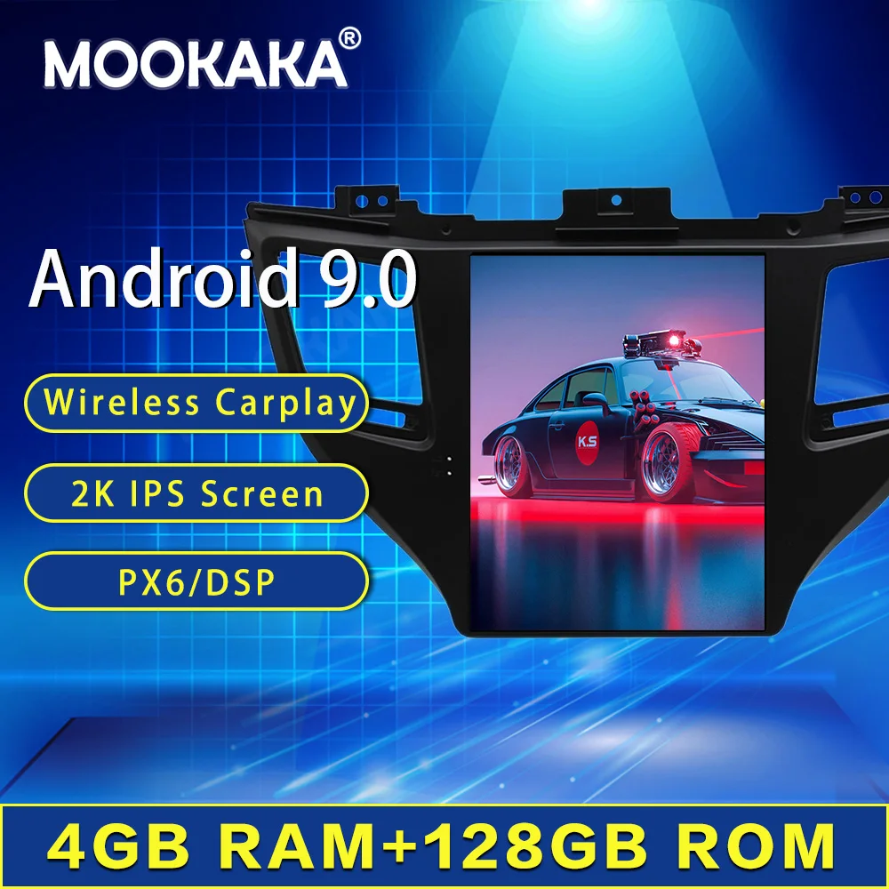 128G Android 9.0 PX6 For Hyundai Tuscon 2015-2019 Car GPS Navigation
Stereo Head Unit Multimedia Player Auto Radio Tape Recorder