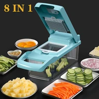 vegetable cutter 8 in 1 6 dicing blades slicer shredder fruit peeler potato cheese drain grater chopper kitchen accessories tool