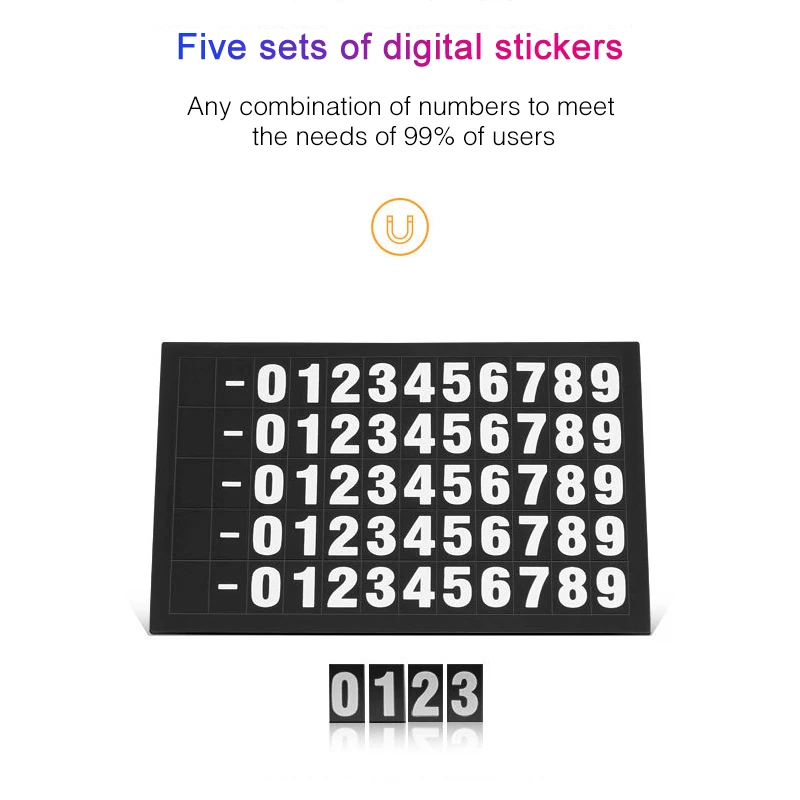 Карта для парковки автомобиля светящийся номерной знак телефона наклейки