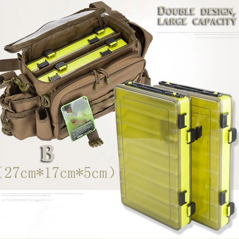 Ящик для приманок для рыбалки двухсторонний снасти Egi Squid Jig Pesca аксессуары зеленые и воздушное отверстие для минноу-креветки Бай он.