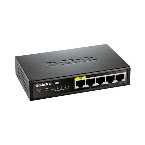 Настольный переключатель D-Link DES-1005P 4 x RJ45 1 PoE | Компьютеры и офис