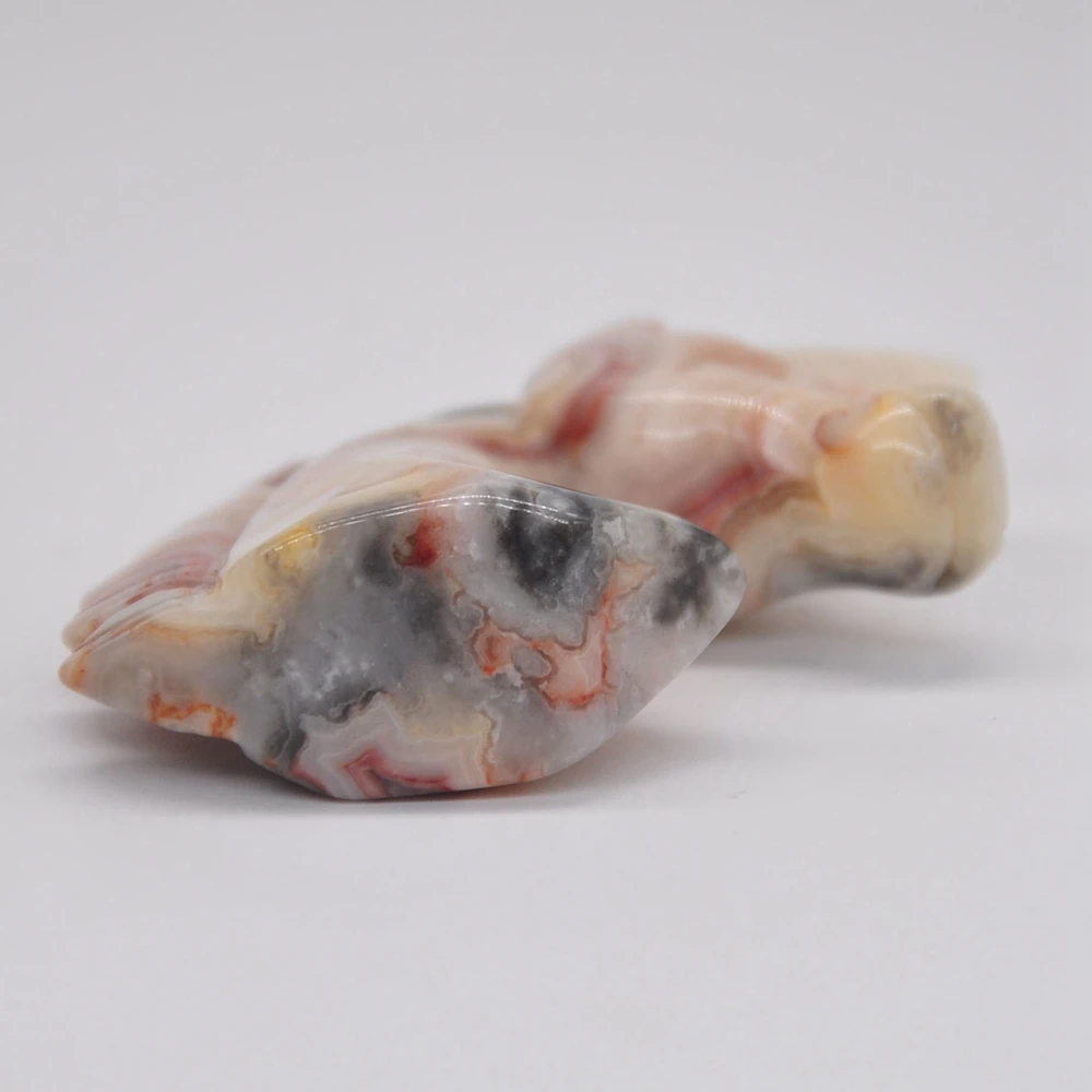 2-Дюймовая статуя единорога сумасшедший Агат натуральный камень резное