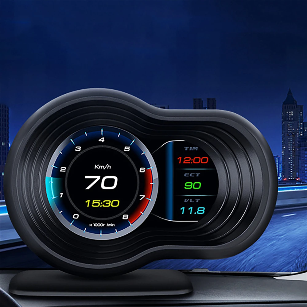 

Car HUD Head Up Display OBD+GPS Dual System HD System GPS Speedometer Digital Projection Driving Car Accessories