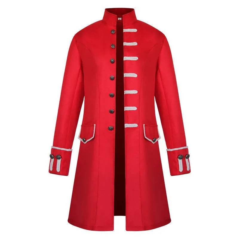 Новинка 2020 Мужское пальто однотонное модное стимпанк Ретро стиль мужская форма