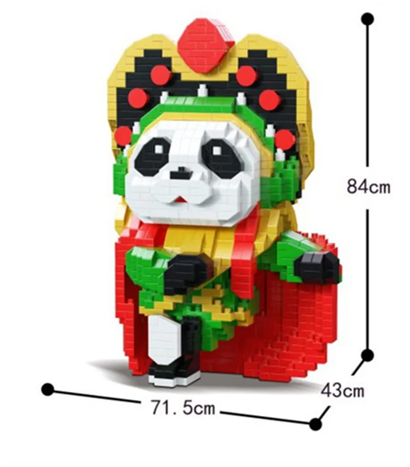 

1250P+ Creator DIY Assembly Chinese Wing Mini Block Educational Animal Panda Sichuan Opera Toy for Children Building Model Brick