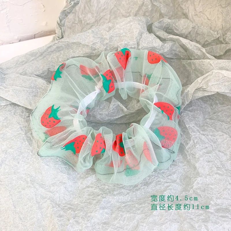 

Fashion Sweet Green Style Hair Ties For Woman Girls Scrunchies Hair Ribbon Rubber Band Women Hair Accessories Ornaments
