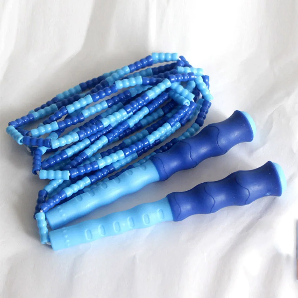 Скакалка с мягкими бусинами регулируемая длина без спутывания скакалка кабель