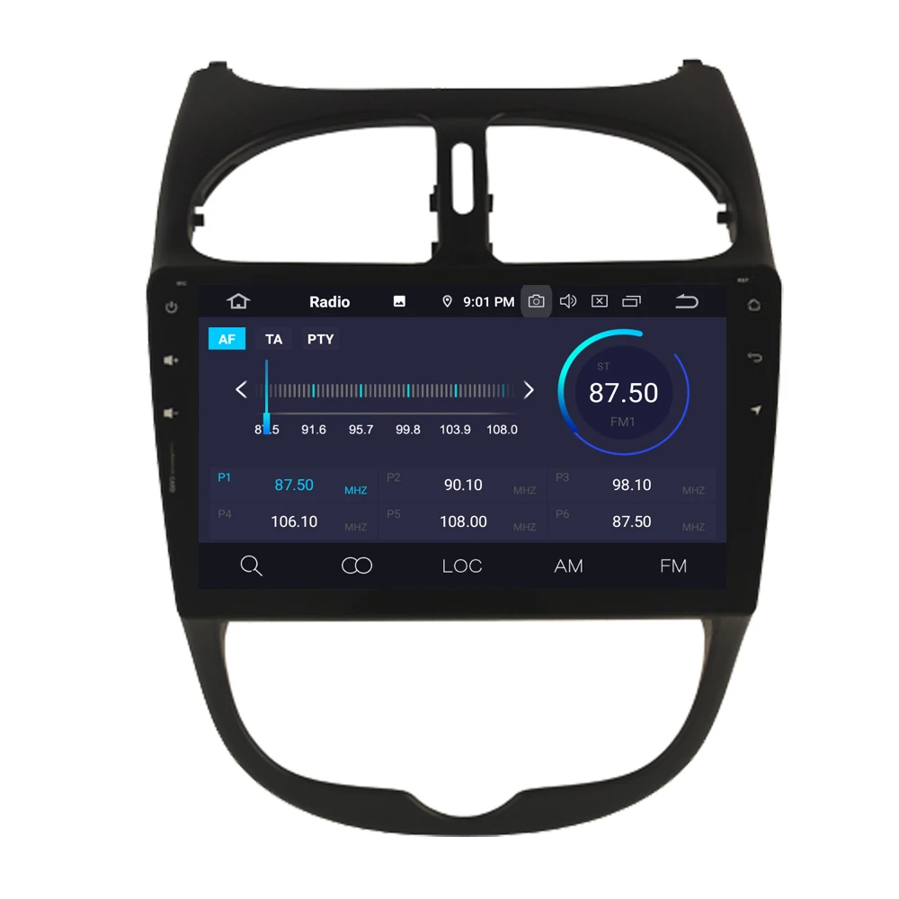 Автомагнитола RoverOne с GPS для Peugeot 206 206CC 206SW Android 10 Восьмиядерный процессор сенсорный