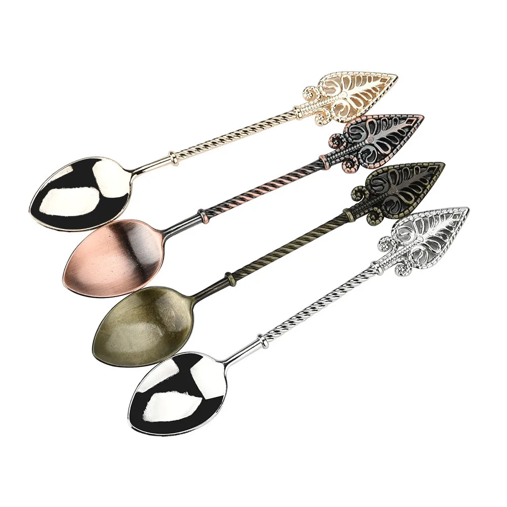 Кофе ложка Ретро ложкой сахара Чай десерт столовые приборы для торта Кухня