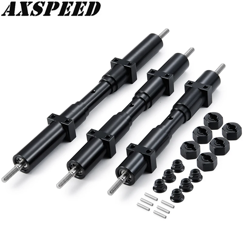 

AXSPEED RC Car Unpowered Rear Axle 133.5/155/182mm Metal Axle for 1/14 Tamiya Tractor Trailer RC Crawler Car Upgrade Parts