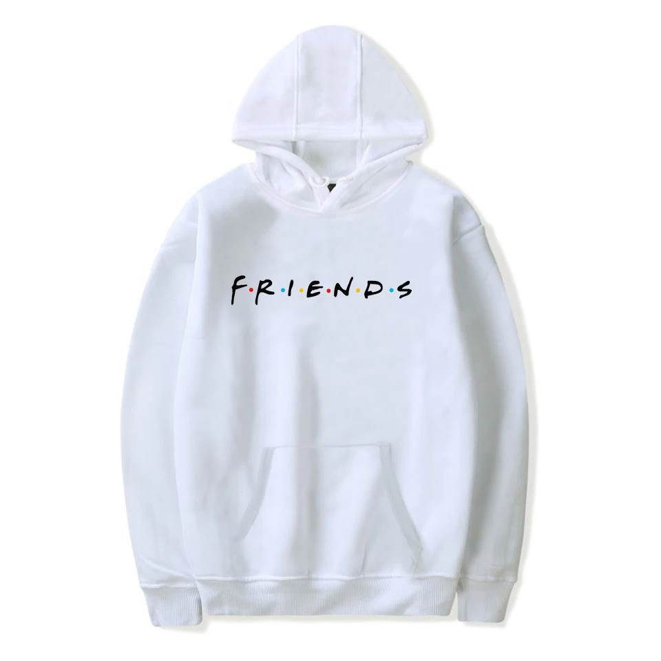 

Letter Print Friends Hoodies Women Men Oversized Sweatshirt Casual Autumn Winter Pullover Hooded Kpop Sweatshirt Hip Hop Hoodies