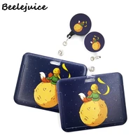 Little Prince Moon Fox Fashion Women Card Holder Lanyard Retractable Badge Reel Nurse Doctor Student Card Clips Badge Holder