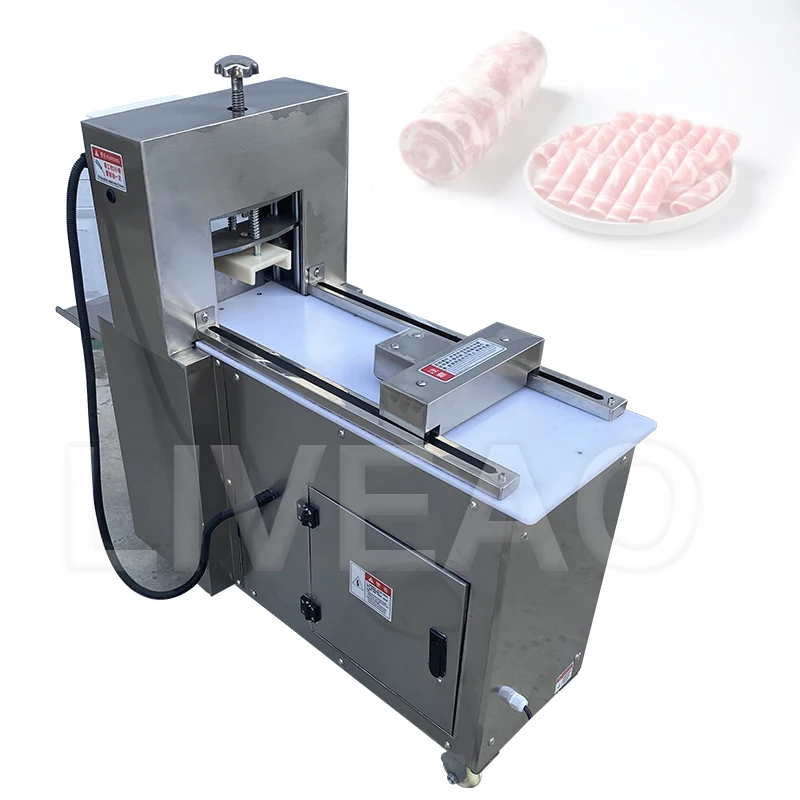 

2021 эффективная электрическая ломтерезка Для Мяса Говядины Машина Для Резки Рулонов коммерческая машина для резки барашков регулируемая то...