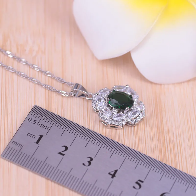 Русский горячая Распродажа стильные серебряные цвета зеленый камень белый