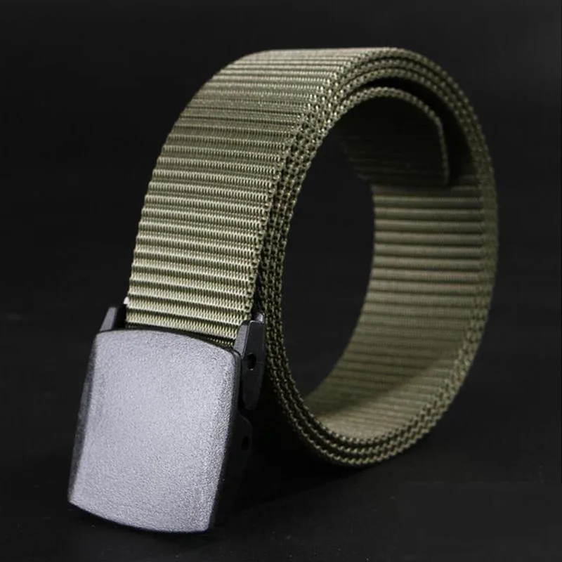ArmyGreen Автоматическая пряжка нейлоновые ремни мужские армейские тактические пояса мужские военные поясные холщовые ремни широкие пояса высокого качества ремень - Цвет: ArmyGreen