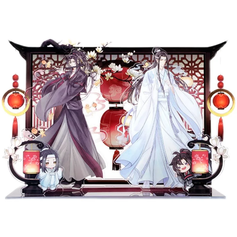 Двусторонняя печать в стиле аниме Grandmaster of Demonic маленькая модель Wei Wuxian Lan Wangji Mo Dao Zu