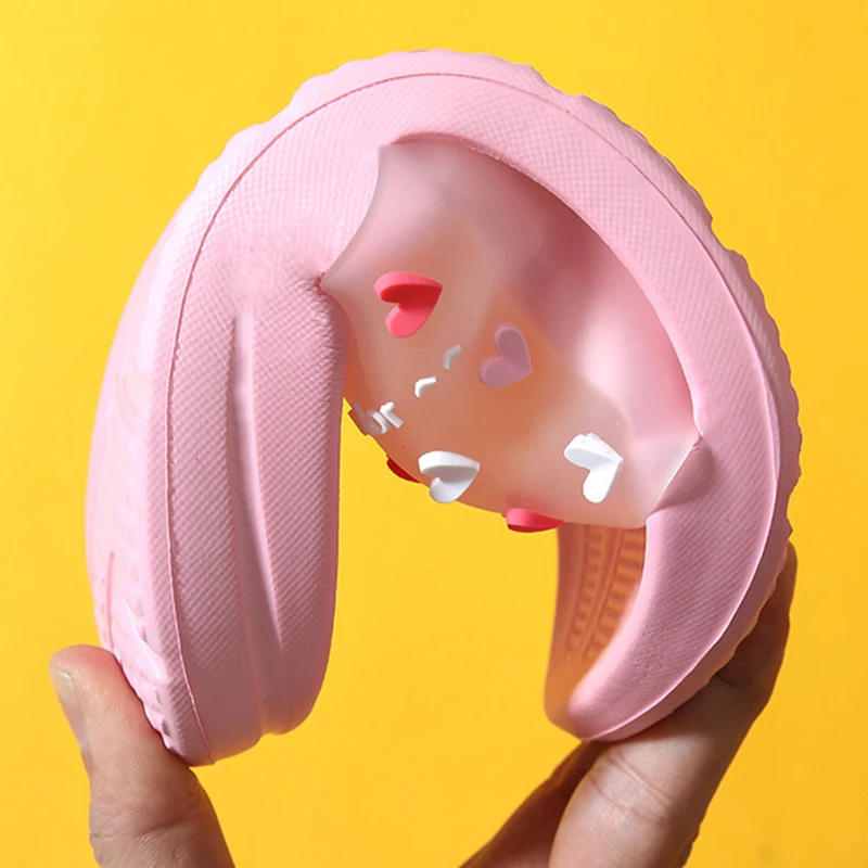 Women Slippers Summer Cute Slides Non-Slip Sandals Thick Soft Sole Indoor Flip Flops Bathroom Home Beach Pool Female Shoes