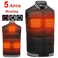 hunting vest thermal clothing winter heating jacket 5 places heated vest heating vest men women usb heated jacket