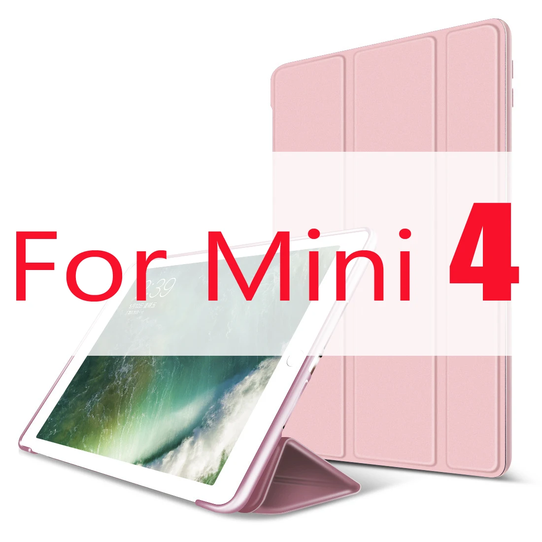 Rose gold Mini 4 Чехол для iPad Mini 4 3 2 1 чехол из искусственной кожи Силиконовый мягкий чехол для iPad Mini 2 5 чехол Funda - Цвет: Rose gold Mini 4