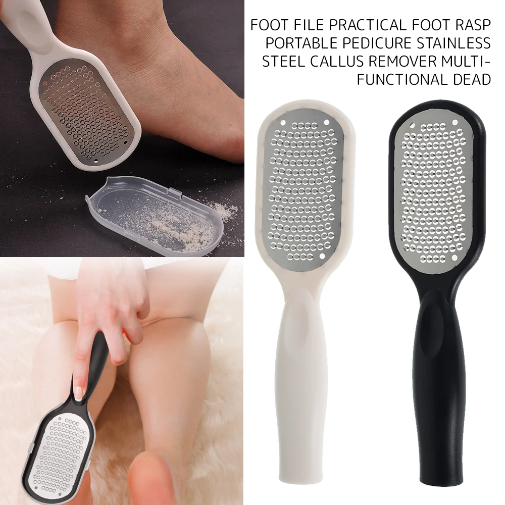 

Пилка Для ног из нержавеющей стали, скребок, терка, Рашпиль для педикюра, инструмент для удаления омертвевшей кожи, многофункциональный инс...