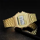Роскошные женские часы цвета розового золота с силиконовым ремешком женские модные светодиодные цифровые часы повседневные женские электронные часы Reloj Mujer 2022