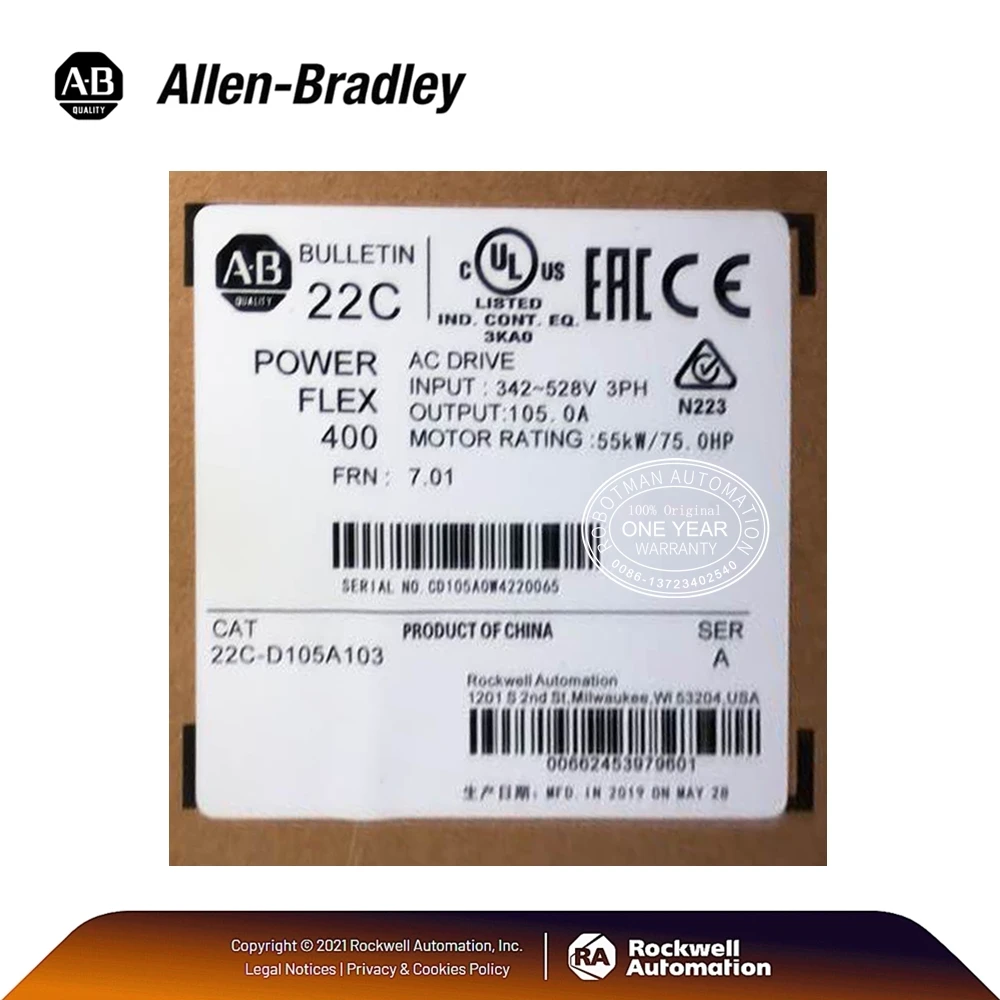 New in box allen-брэдли 22C-D105A103 покроя из денима 400 серии привод переменного тока 22CD105A103 с