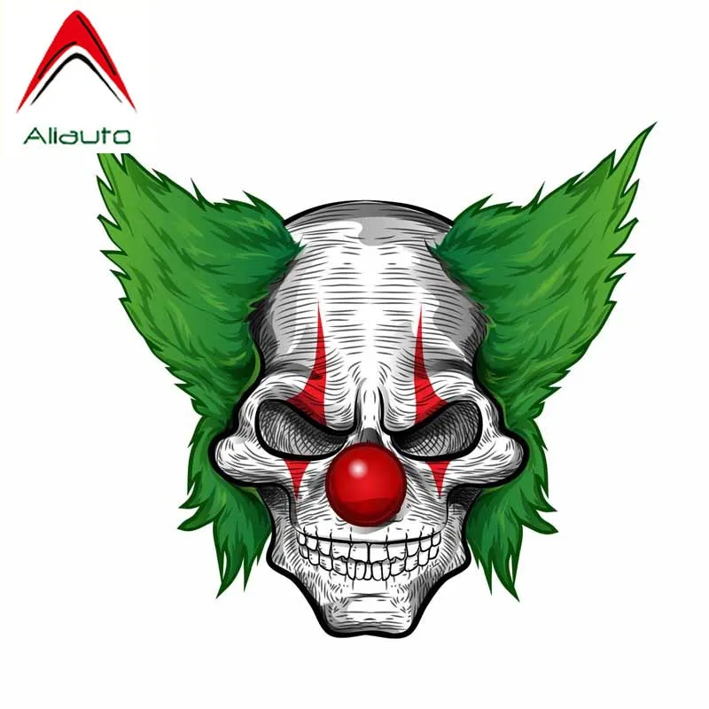 Aliauto Светоотражающая забавная Автомобильная наклейка Череп Клоун автомобильный