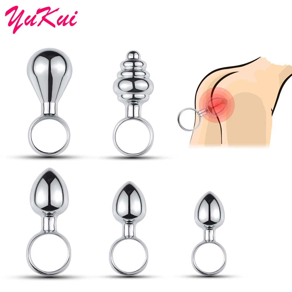 Металлическое кольцо Анальная пробка секс-игрушки для пар гладкая из