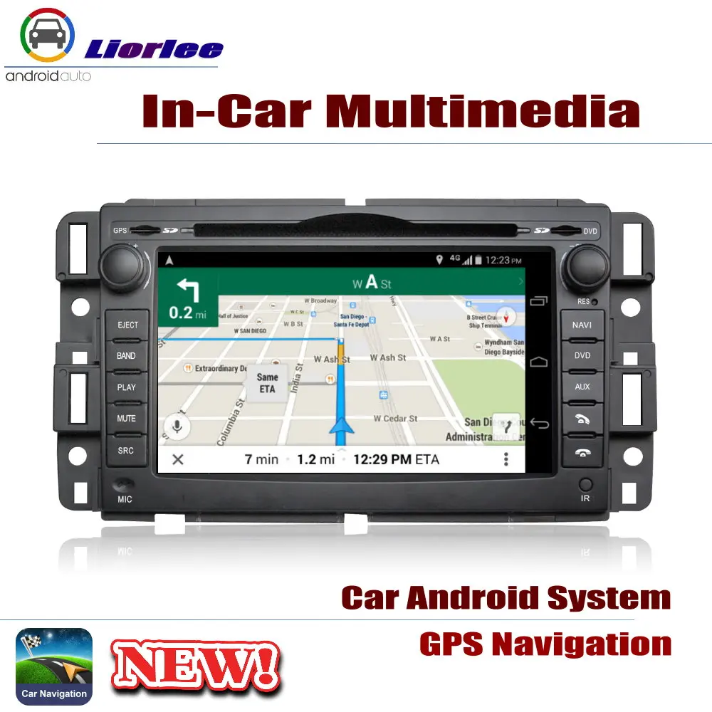 For GMC Sierra 2007-2013 Car Android Player DVD GPS Navigation System HD Screen Radio Stereo Integrated Multimedia | Автомобили и