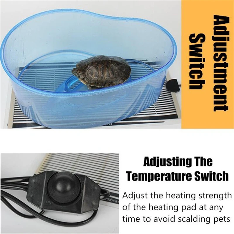 5-45W Terrarium Reptiles Heat Mat Climbing Pet Heating Warm Pads Adjustable Temperature Controller Mats Supplies | Дом и сад