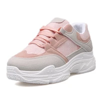 pink sport shoes for women platform fashion casual board shoes flats woman comfortable soft sneakers baskets plateforme femme