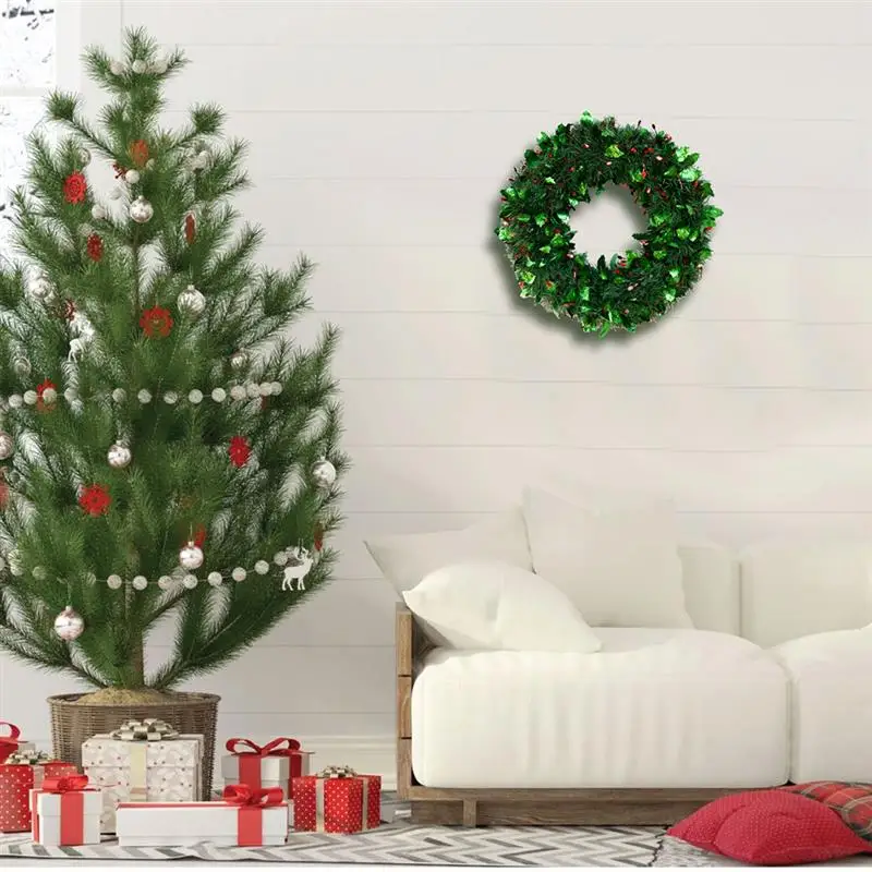 15.75in модный Рождественский венок искусственные декоративные двери висячие венки