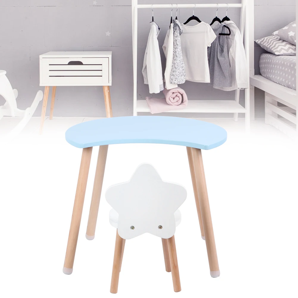 

Children Multifunctional MDF Table Desk Chair Set for Home Bedroom Living Room Decoration Children Furniture